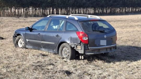 Pijany kierowca zakończył jazdę na pastwisku 