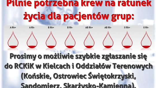 Pilnie potrzebna krew!