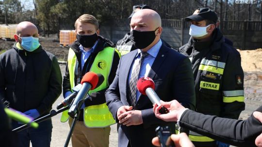 Po pożarze w Nowinach. Na miejscu wiceminister klimatu