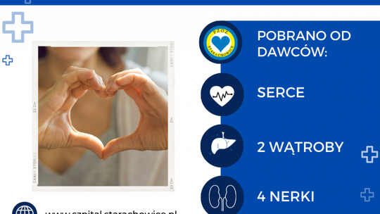 Pobrane w starachowickim szpitalu narządy uratowały 7 osób!