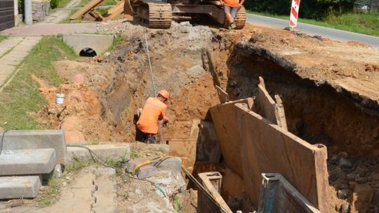 Postępują prace wodno-kanalizacyjne w gminie Masłów