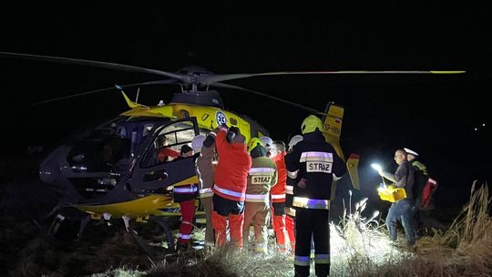 Potrącenie pieszego. W akcji LPR