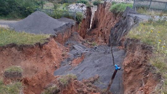 Powiększa się zapadlisko w Dziewiątlach