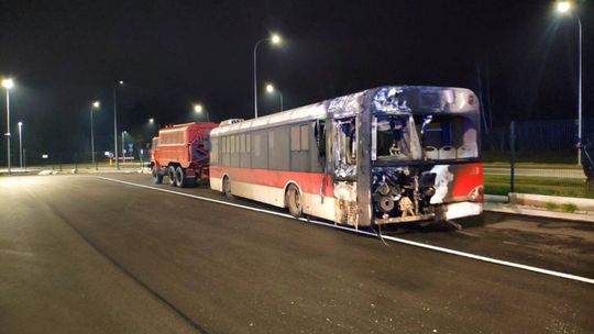 Pożar autobusu w bazie MZK 