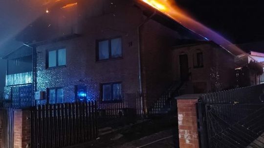 Pożar domu w gminie Bałtów