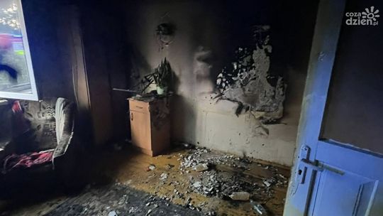 Pożar domu w Grzymałkowie