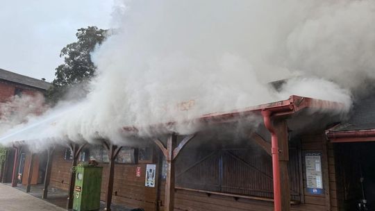 Pożar lokalu gastronomicznego w Bałtowie