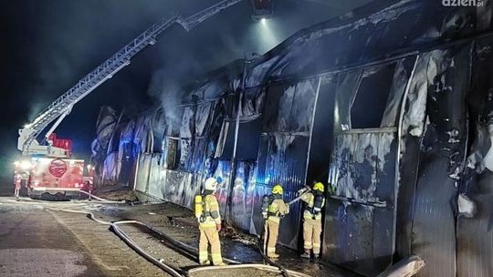 Pożar magazynu w powiecie pińczowskim 