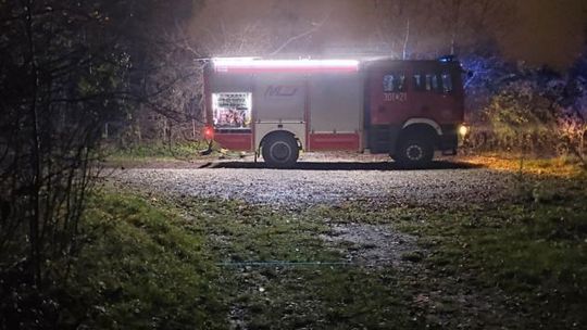 Pożar na kompleksie Ogródków Działkowych w Kielcach