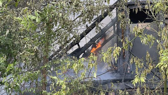 Pożar nieużytkowanego budynku w Kielcach