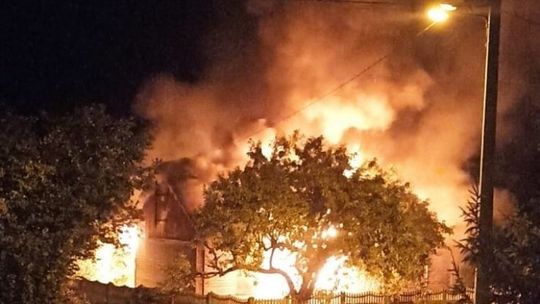 Pożar pustostanu w Woli Kuczkowskiej