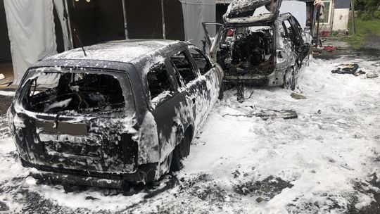 Pożar samochodów, mieszkania i powalone drzewa - to był pracowity weekend dla strażaków