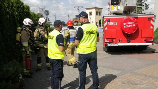 Pożar w budynku, katastrofa budowlana oraz wypadek drogowy