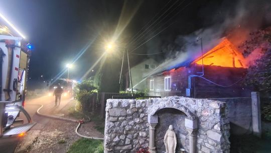 Pożar w Chęcinach – interwencja straży pożarnej