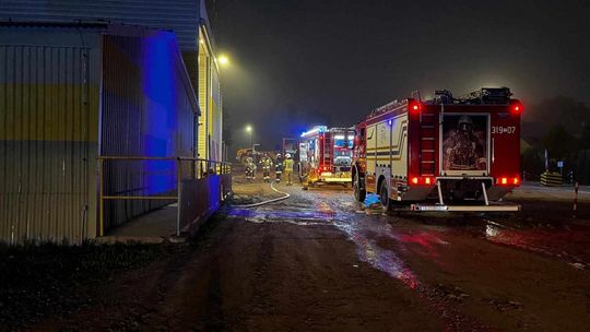 Pożar w magazynie paliw na terenie kopalni