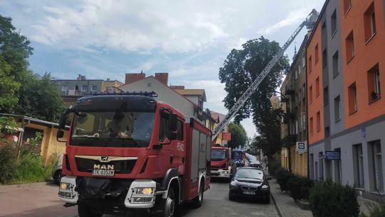 Pożar w śródmieściu Ostrowca 