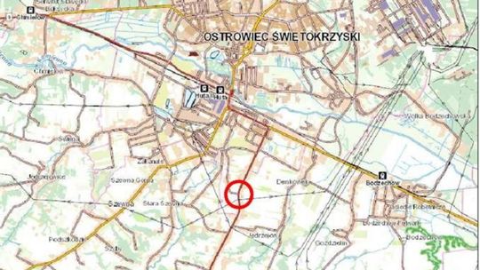 Ruch wahadłowy przy wjeździe do Ostrowca na DK 9 