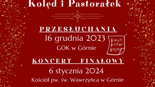Rusza 8. edycja Gminnego Przeglądu Kolęd i Pastorałek w Górnie