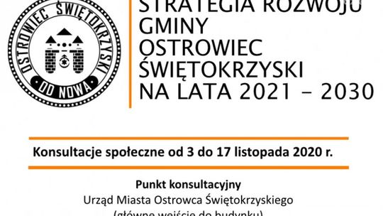 Ruszają konsultacje społeczne Strategii Rozwoju Gminy Ostrowiec Św. na lata 2021-2030