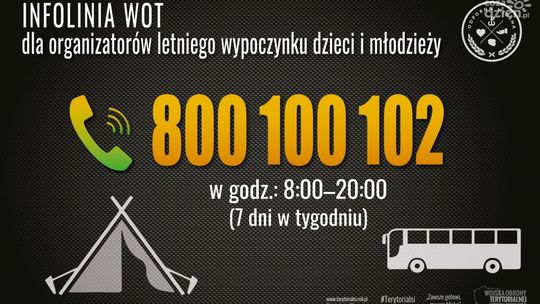 Ruszyła infolinia wsparcia WOT dla organizatorów wypoczynku
