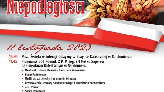 Sandomierz uczci Narodowe Święto Niepodległości nie tylko oficjalną uroczystością  
