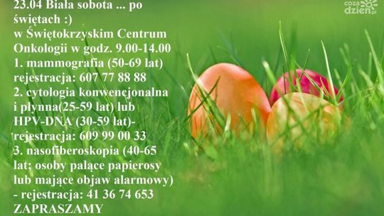 ŚCO zaprasza na Białą Sobotę po świętach