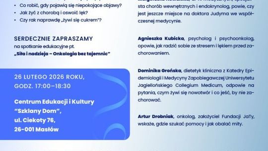 „Siła i nadzieja. Onkologia bez tajemnic” – edukacyjne spotkanie w Ciekotach