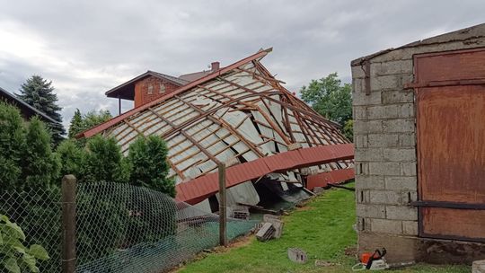 Silny wiatr spowodował dziesiątki interwencji strażaków