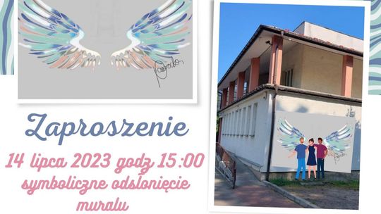 Skrzydła na ścianie będą promować Ćmielów
