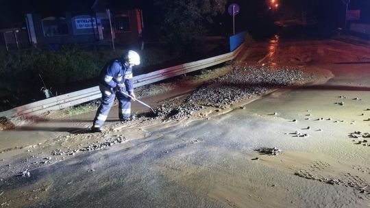 Skutki ulewnych opadów w powiecie ostrowieckim