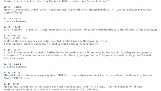 Spotkajmy się na Forum Biznesu i Przedsiębiorczości - agenda spotkania