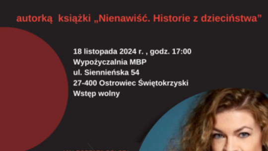 Spotkanie z dziennikarką Małgorzatą Gołotą  w ostrowieckiej bibliotece 
