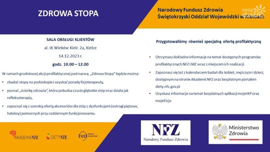 Środa antycukrzycowa, czwartek dla stóp