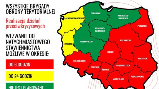 Stan gotowości dla żołnierzy ze świętokrzyskich Wojsk Obrony Terytorialnej 