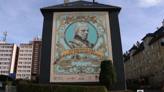 Stanisław Staszic na muralu 