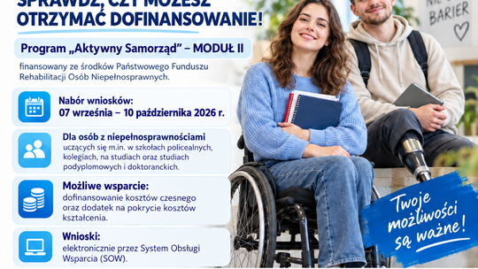 Studiujesz i masz niepełnosprawność? Możesz otrzymać dofinansowanie do nauki