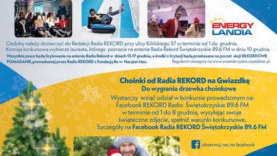 Świąteczny konkurs Radia Rekord. Do wygrania wycieczka do Energylandii dla całej klasy!