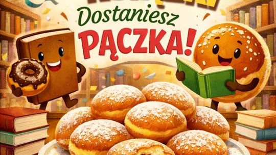 Tłusty Czwartek w Bibliotece – książka w jednej ręce, pączek w drugiej
