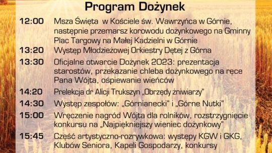 Tradycyjne Dożynki na Małej Kadzielni w Górnie