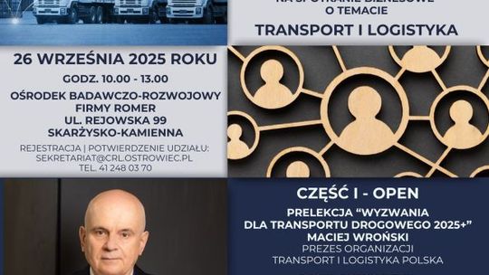 Transport i logistyka tematem  Regionalnych Misji Gospodarczych w Skarżysku Kamiennej 