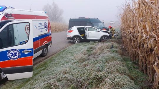 Trzy osoby w szpitalu po wypadku obok Pińczowa