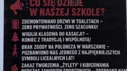Uczniowie I LO buntują się przeciw zakazom i decyzjom dyrekcji