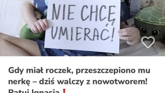Udało się! 7-letni Ignaś z Ostrowca otrzyma lek wart milion złotych