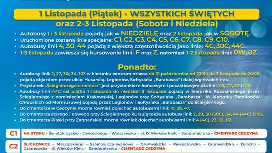 Udogodnienia dla podróżnych i więcej połączeń w okresie Wszystkich Świętych