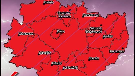 Uwaga na silne burze z gradem