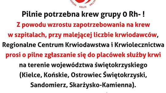 Uwaga! Pilnie potrzebna krew