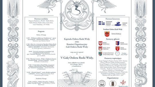 V Gala Orderu Rzeki Wisły już w ten weekend 