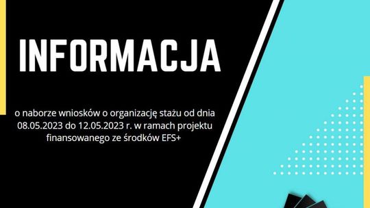 W Ostrowcu od 8 maja można starać się o staż 