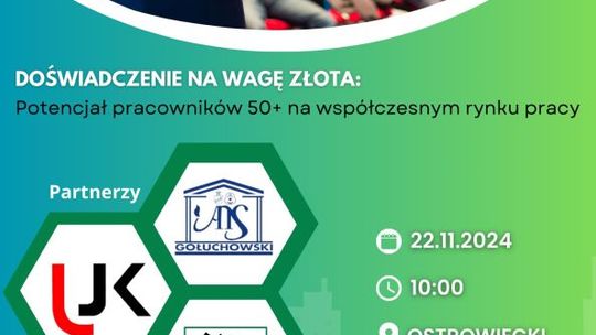 W Ostrowcu odbędzie się konferencja o potencjale pracowników 50+ na rynku pracy