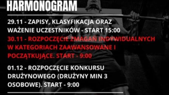 W Ostrowcu odbędzie się konkurs w wyciskaniu sztangi leżąc